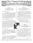 Touro College Libraries Newsletter Vol. 3 No. 1 by Touro College Libraries