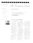 The Common Sense Volume 1 Issue 1 by Lander College for Men