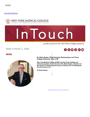 "Week of March 2, 2020" by New York Medical College