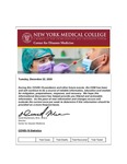 COVID-19 Newsletter (vol. 51) by Center for Disaster Medicine, New York Medical College